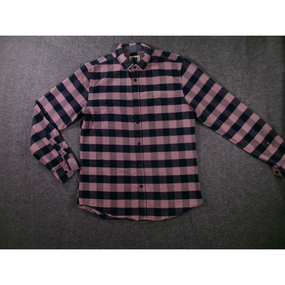 LE 31 Shirt Mens M Plaid Flannel Long Sleeve Casual Work Outdoor Button Up SEE